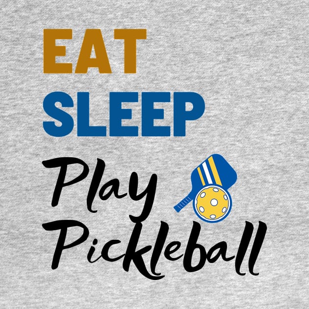 Pickleball Shirt, Eat Sleep Play Shirt, Sport TShirt, Funny T-Shirt, Wiffle Ball, Gift or Present, Tennis Tee by Coffee Conceptions